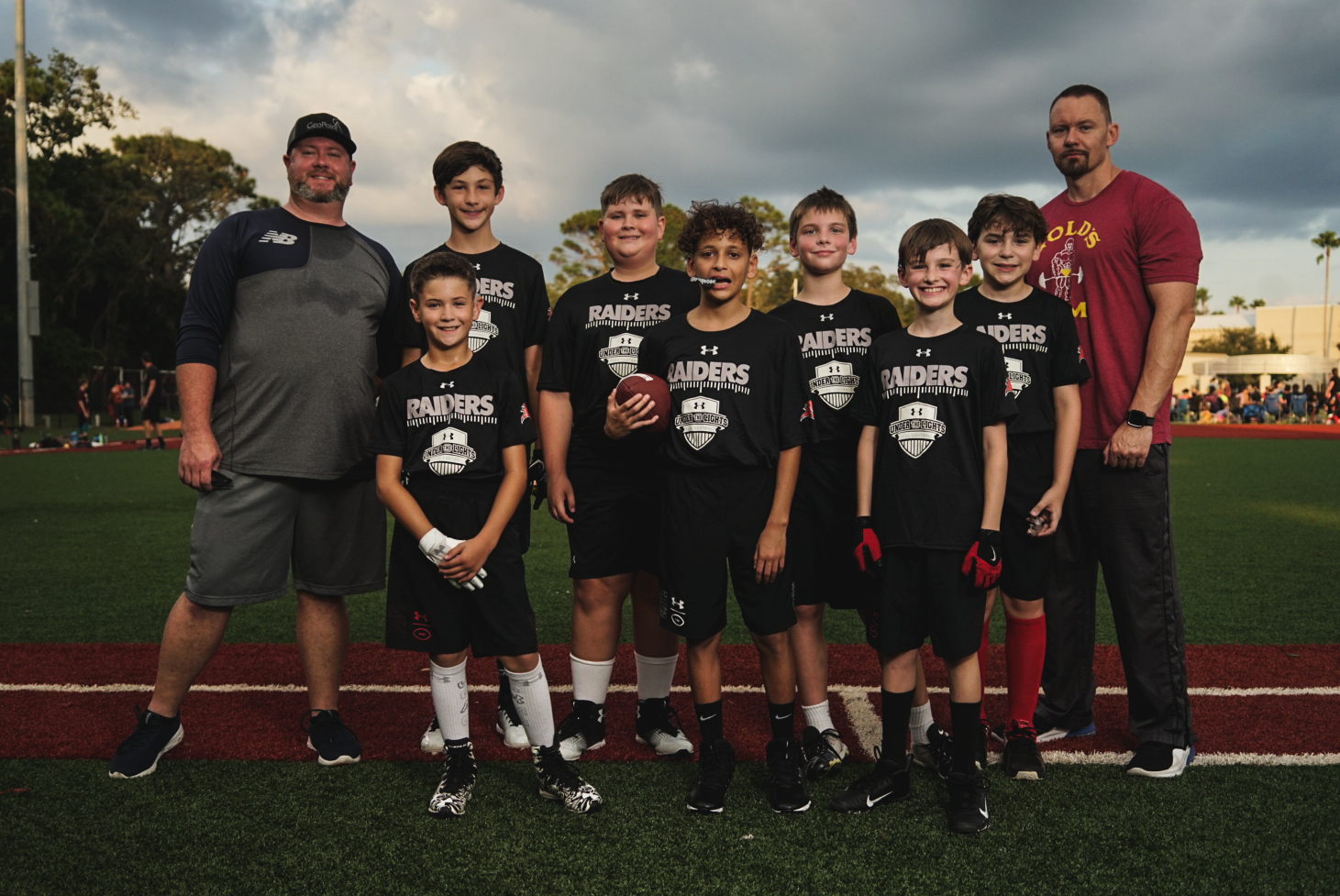 High school football team photograph