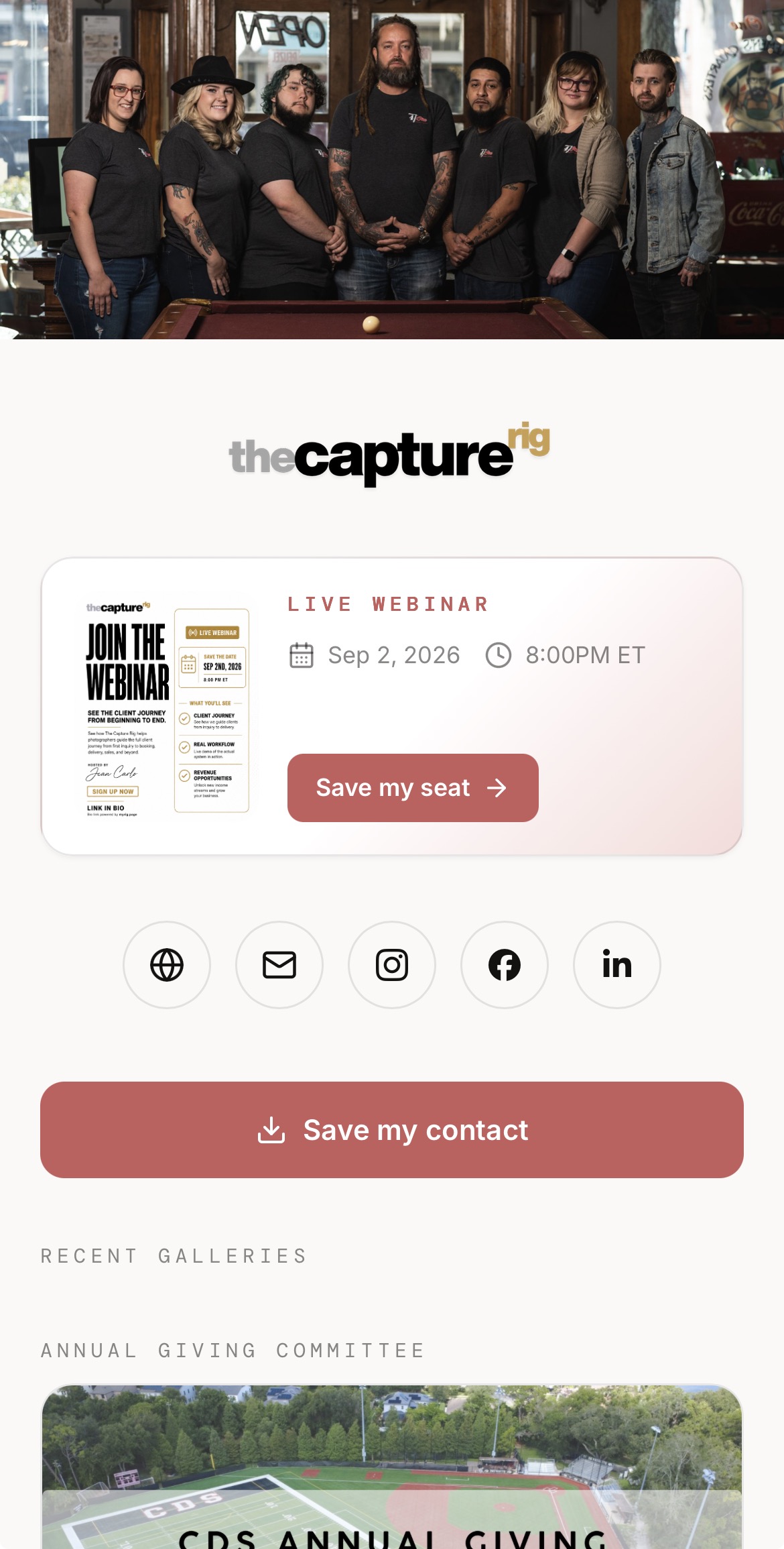 The Portrait Studio on myrig.page